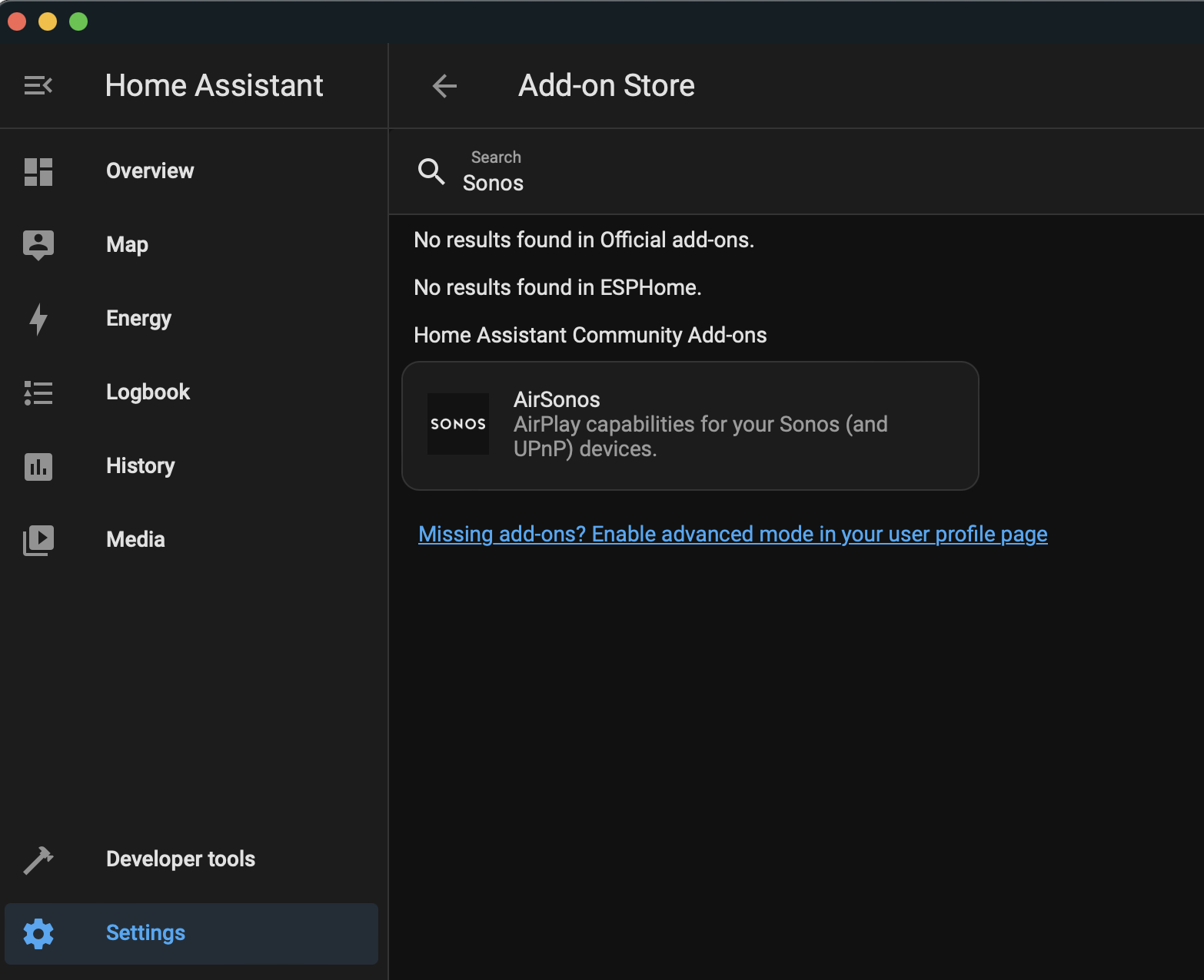 Connecting sonos to home assistant airsonos addon store